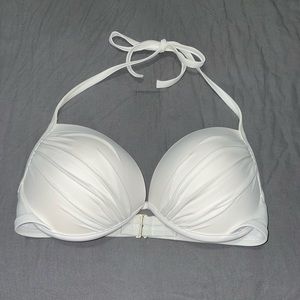 White Push Up Bikini Top